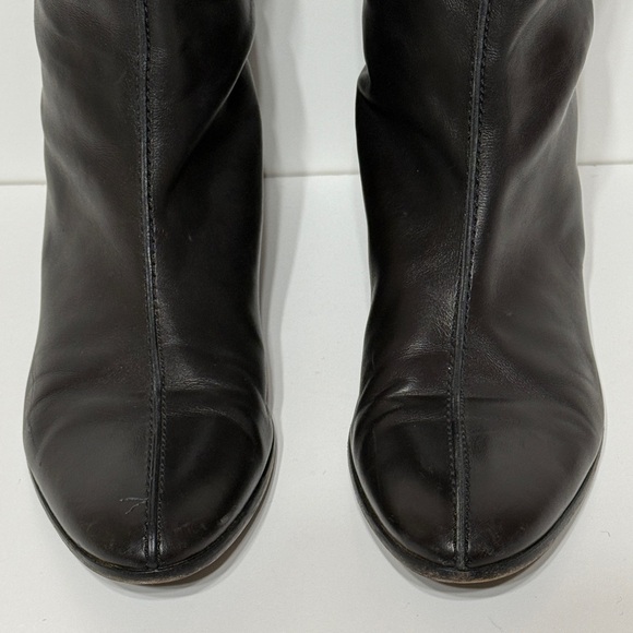 Sergio Rossi Knee High Tall Boots with Side Buckle Detail - Picture 6 of 17